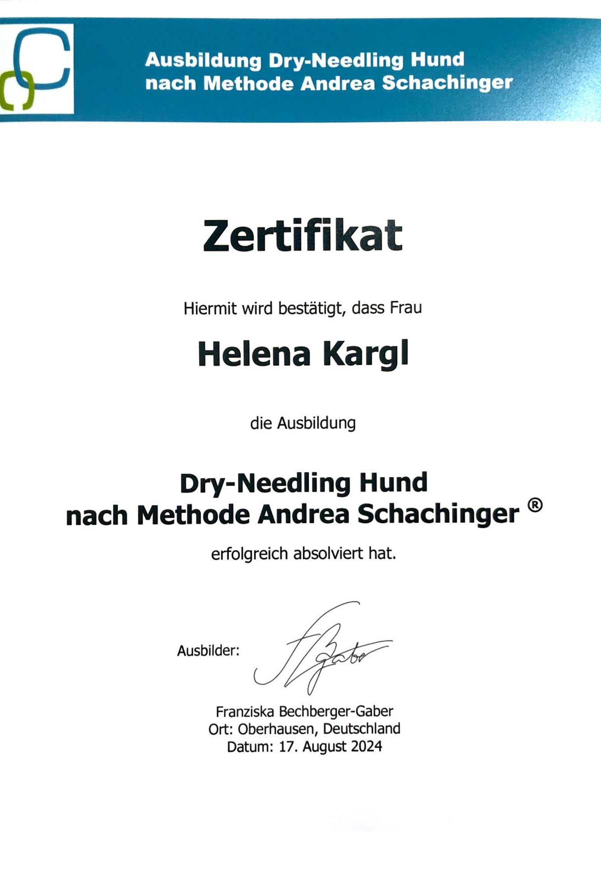 Zertifikat-Dry-Needling-Hund